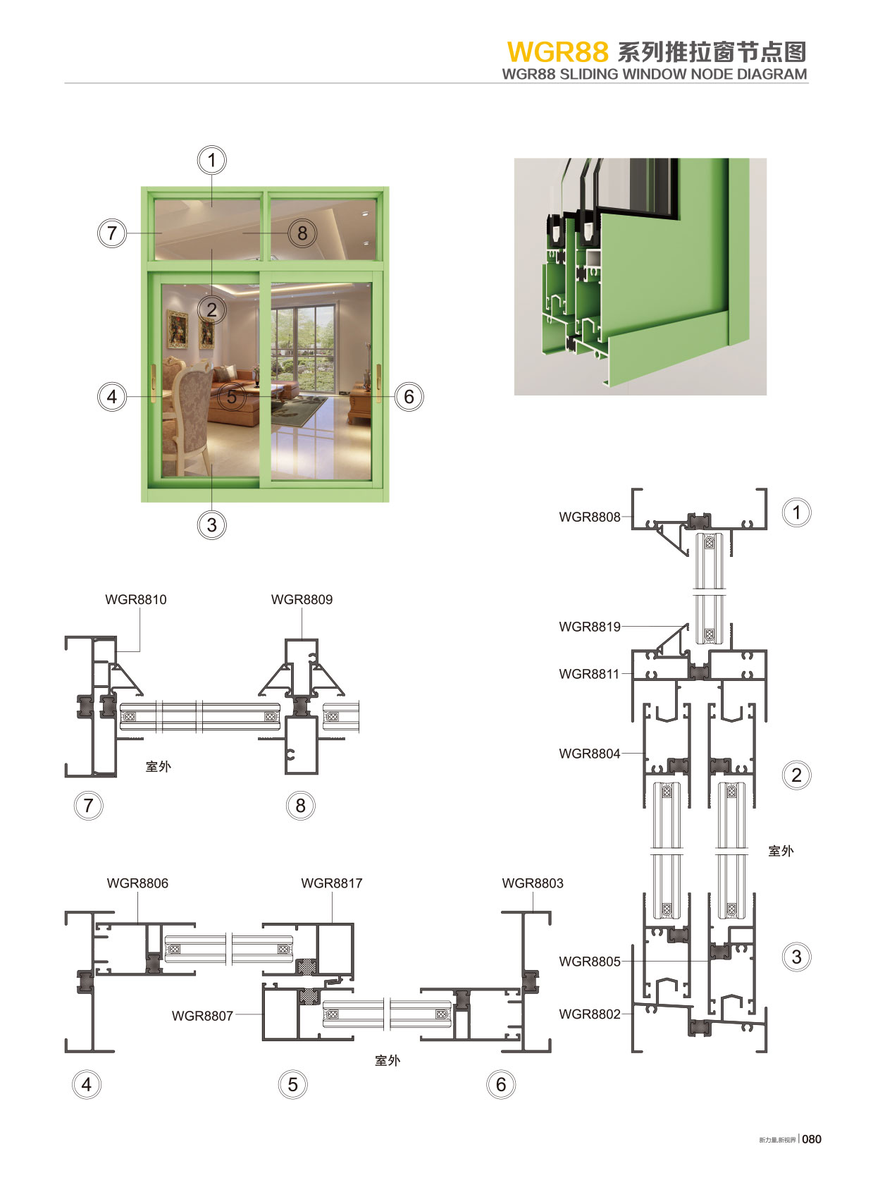 WGR88隔热节能推拉系列