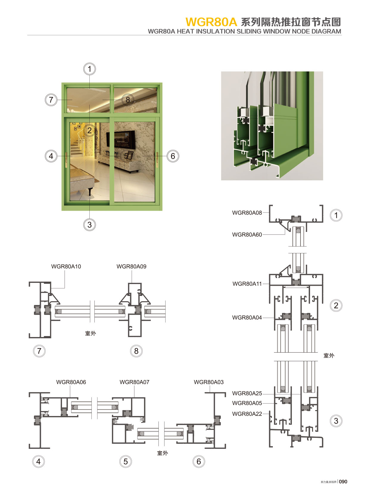 WGR80A隔热节能推拉系列